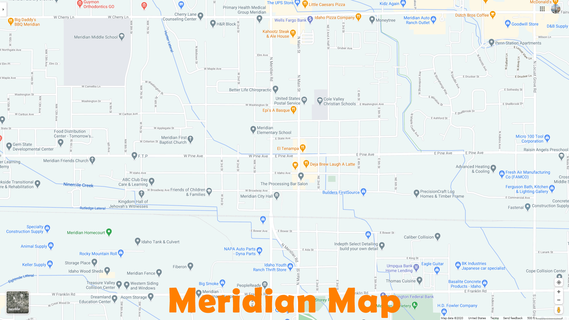 Meridian map